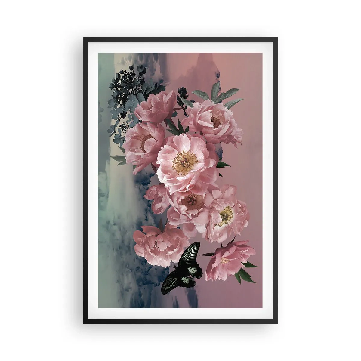 Poster in cornice nera - L'apice della romanticità - 61x91 cm