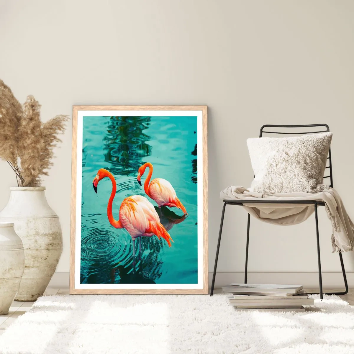 Poster in cornice rovere chiaro - Adesso siamo di moda - 40x50 cm