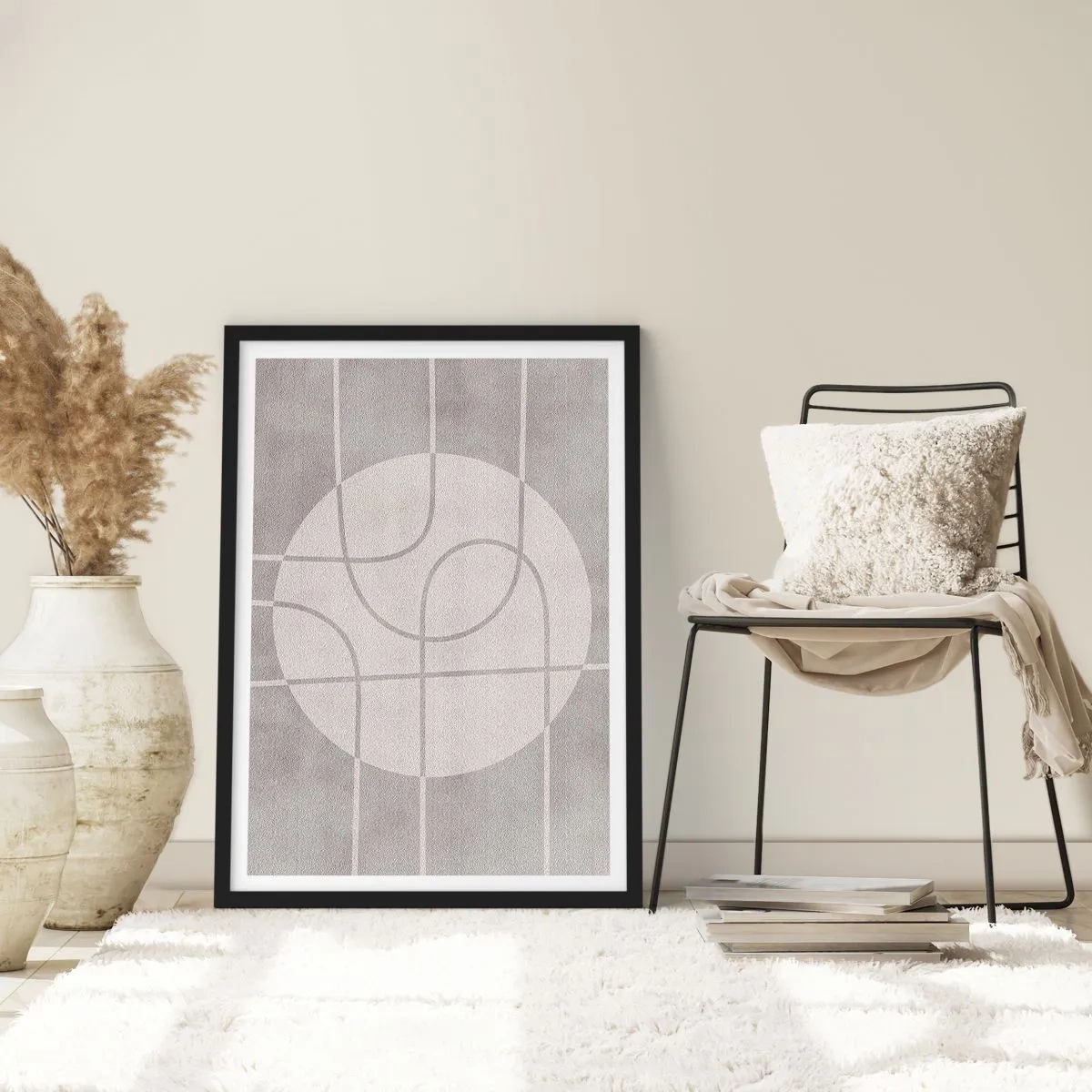 Poster in cornice nera - Tondo e dritto - 70x100 cm