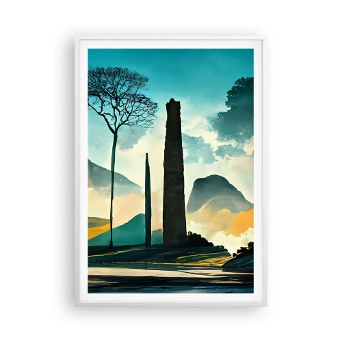 Poster in cornice bianca - Sempre più in alto - 70x100 cm