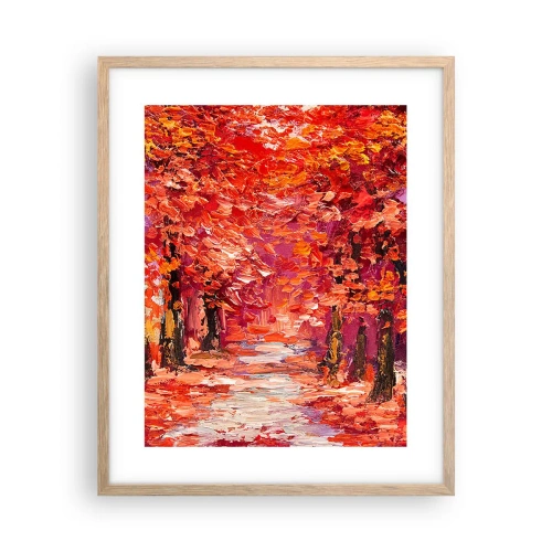 Poster in cornice rovere chiaro - Impressione d'autunno - 40x50 cm