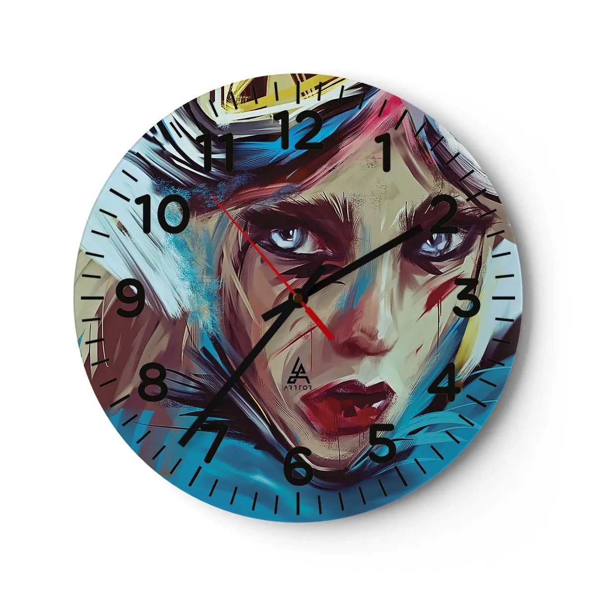 Orologio da parete - Orologio in Vetro - La guerriera della strada - 40x40 cm