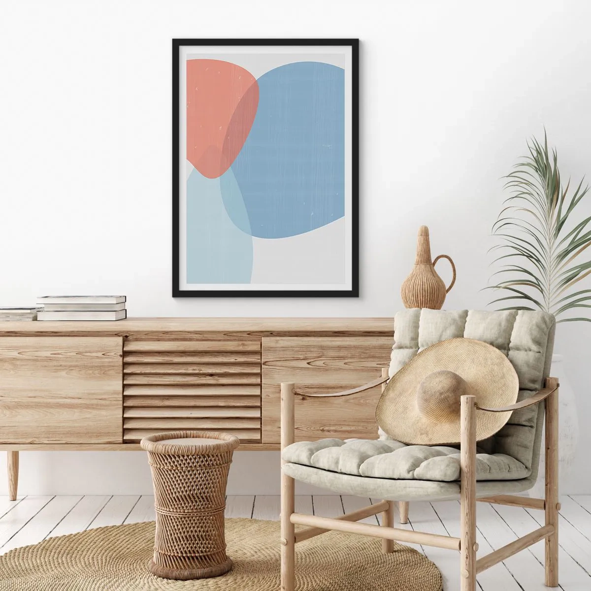 Poster in cornice nera - Legami pastello - 70x100 cm