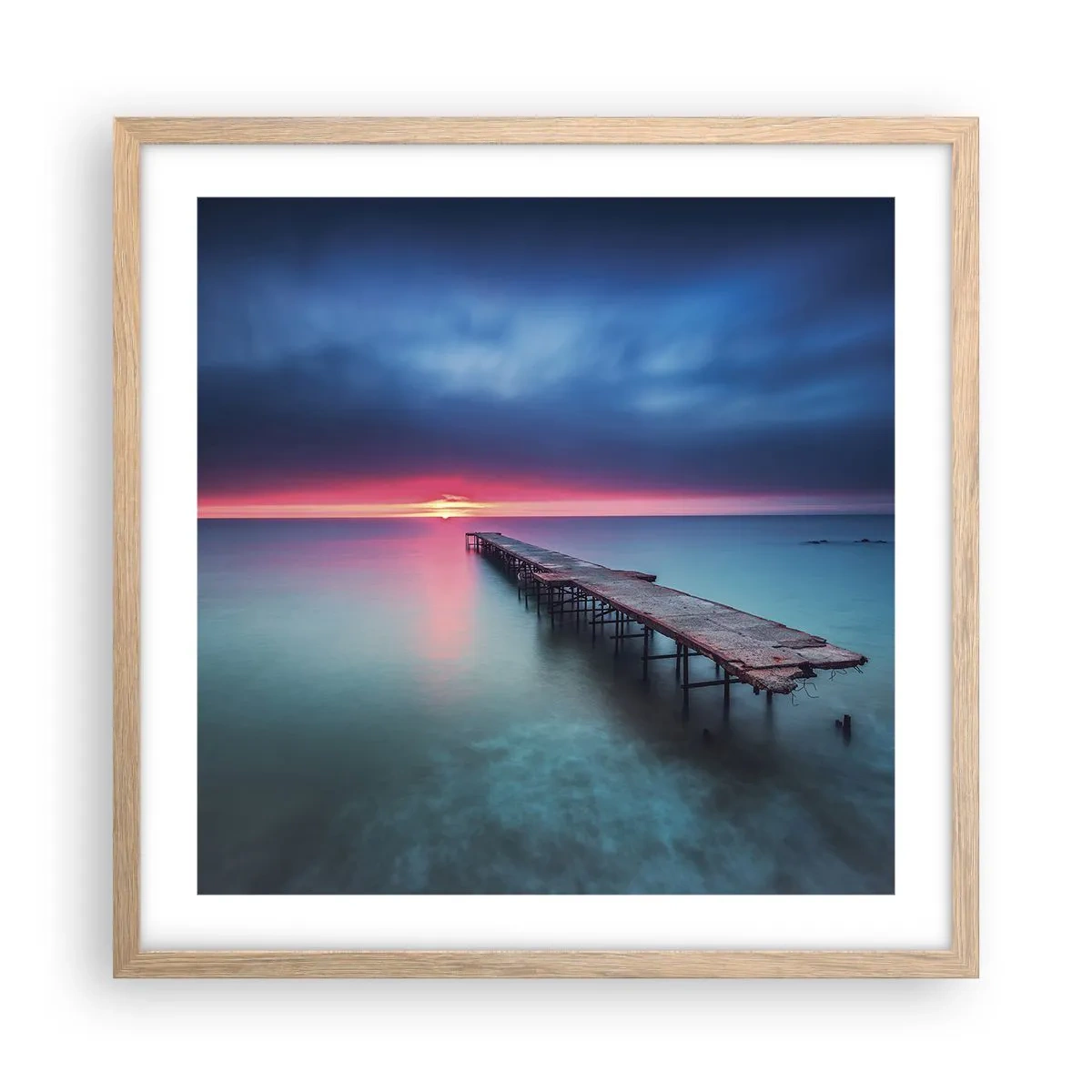 Poster in cornice rovere chiaro - Tra il cielo e la terra - 50x50 cm