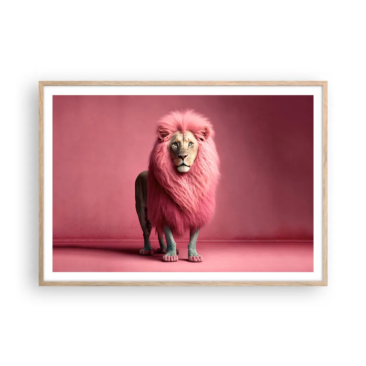 Poster in cornice rovere chiaro - E non mette più paura - 100x70 cm