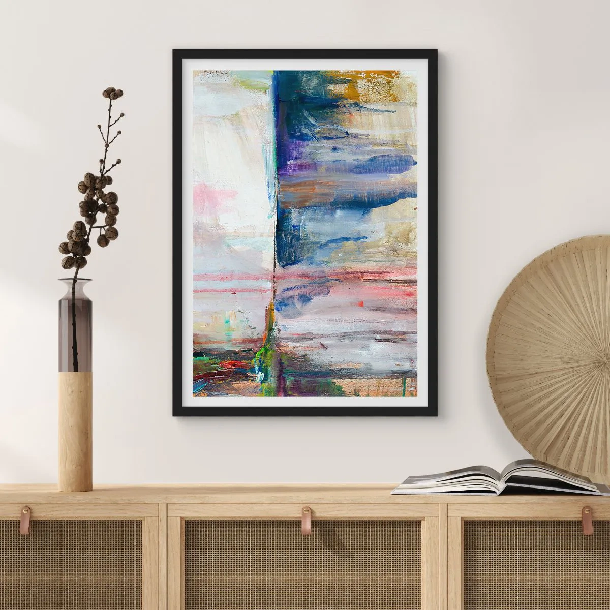 Poster in cornice nera - Impressioni e suggestioni colorate - 70x100 cm