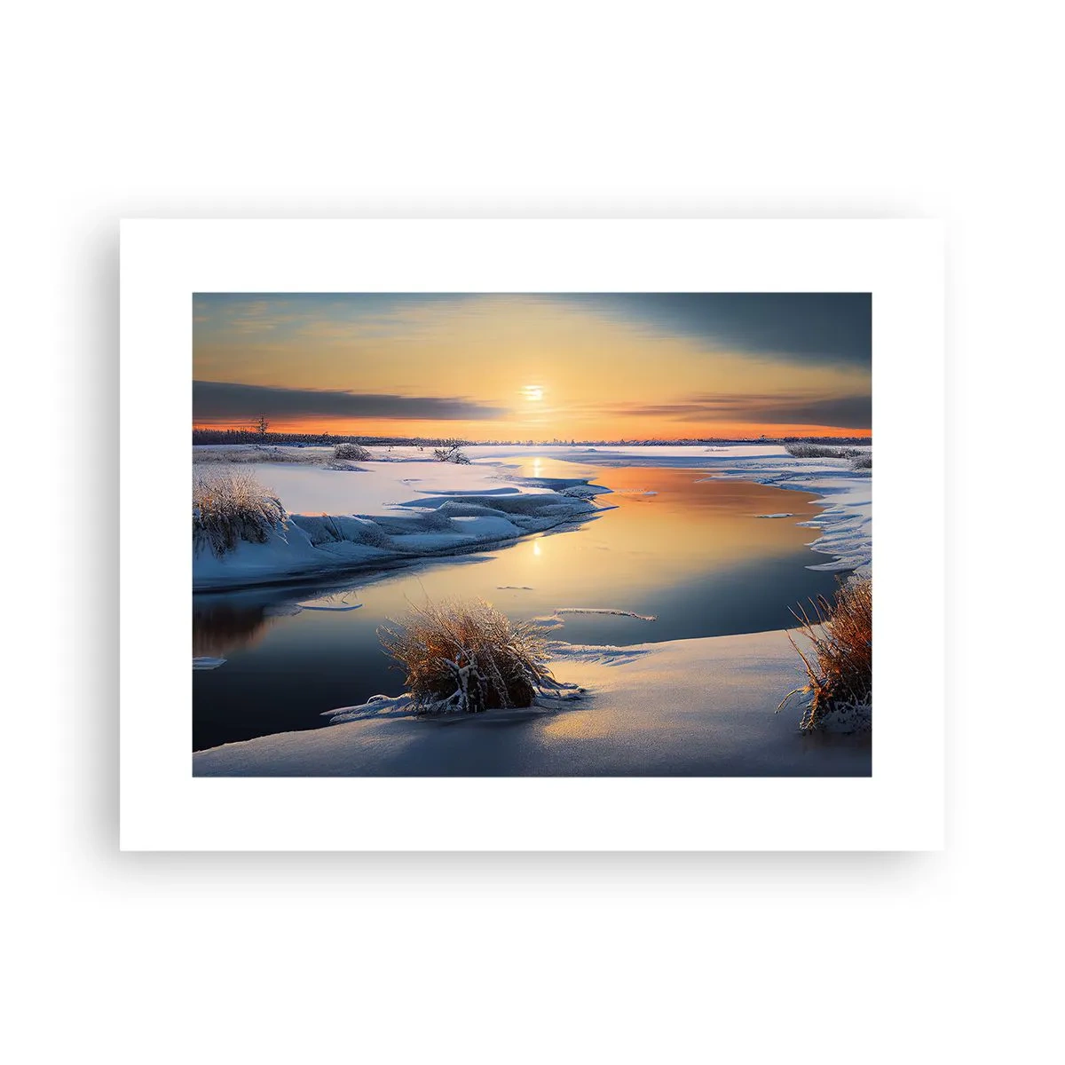 Poster - Tramonto invernale - 40x30 cm