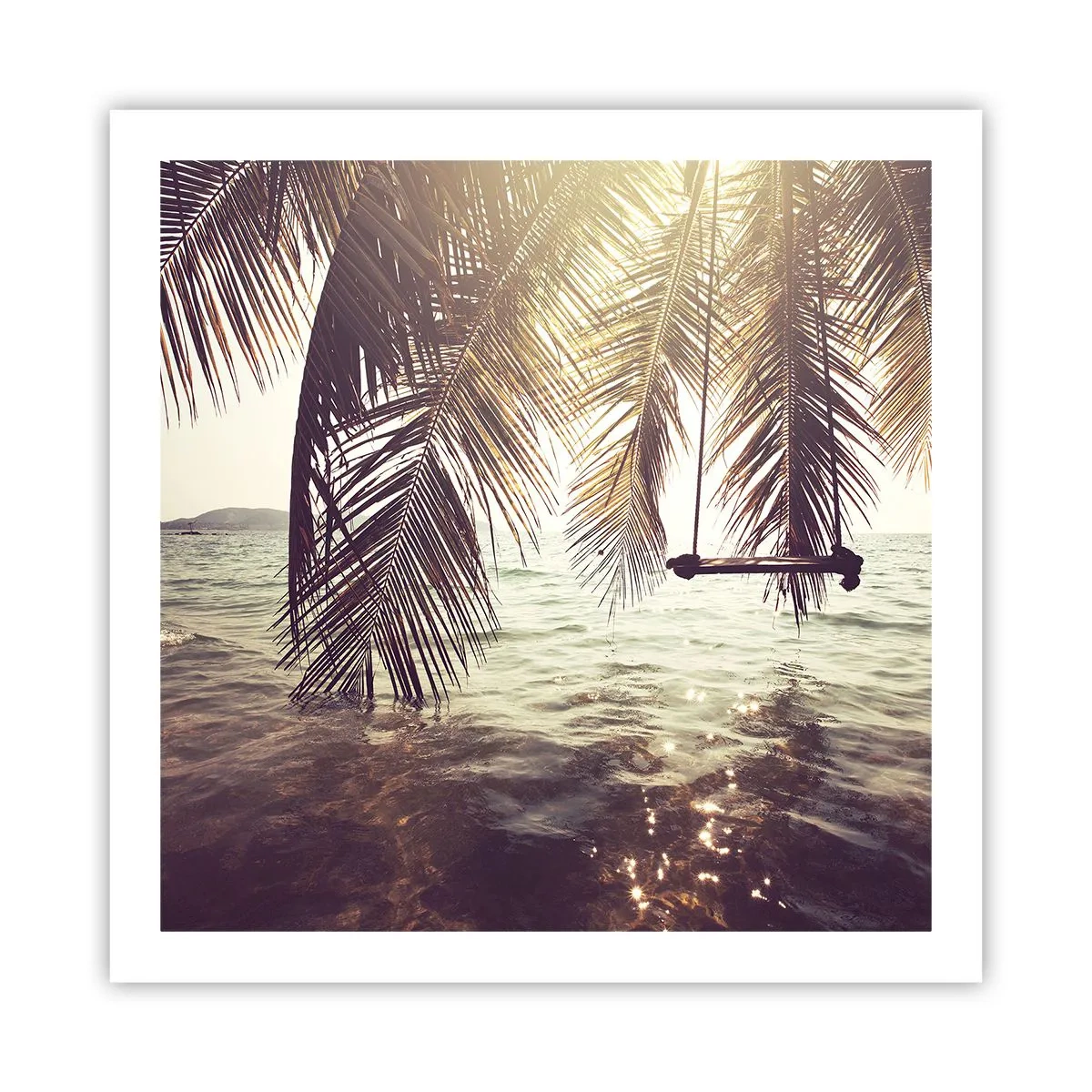 Poster - Si può dondolare tra le nuvole a volontà - 60x60 cm