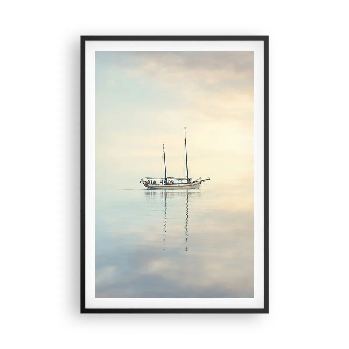 Poster in cornice nera - Silenzio in mare - 61x91 cm
