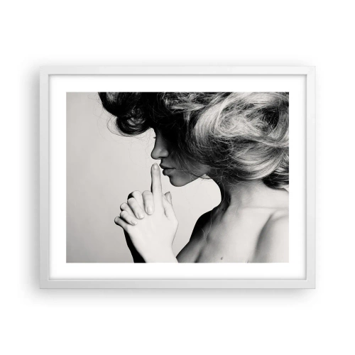 Poster in cornice bianca - Ascoltando se stessa - 50x40 cm