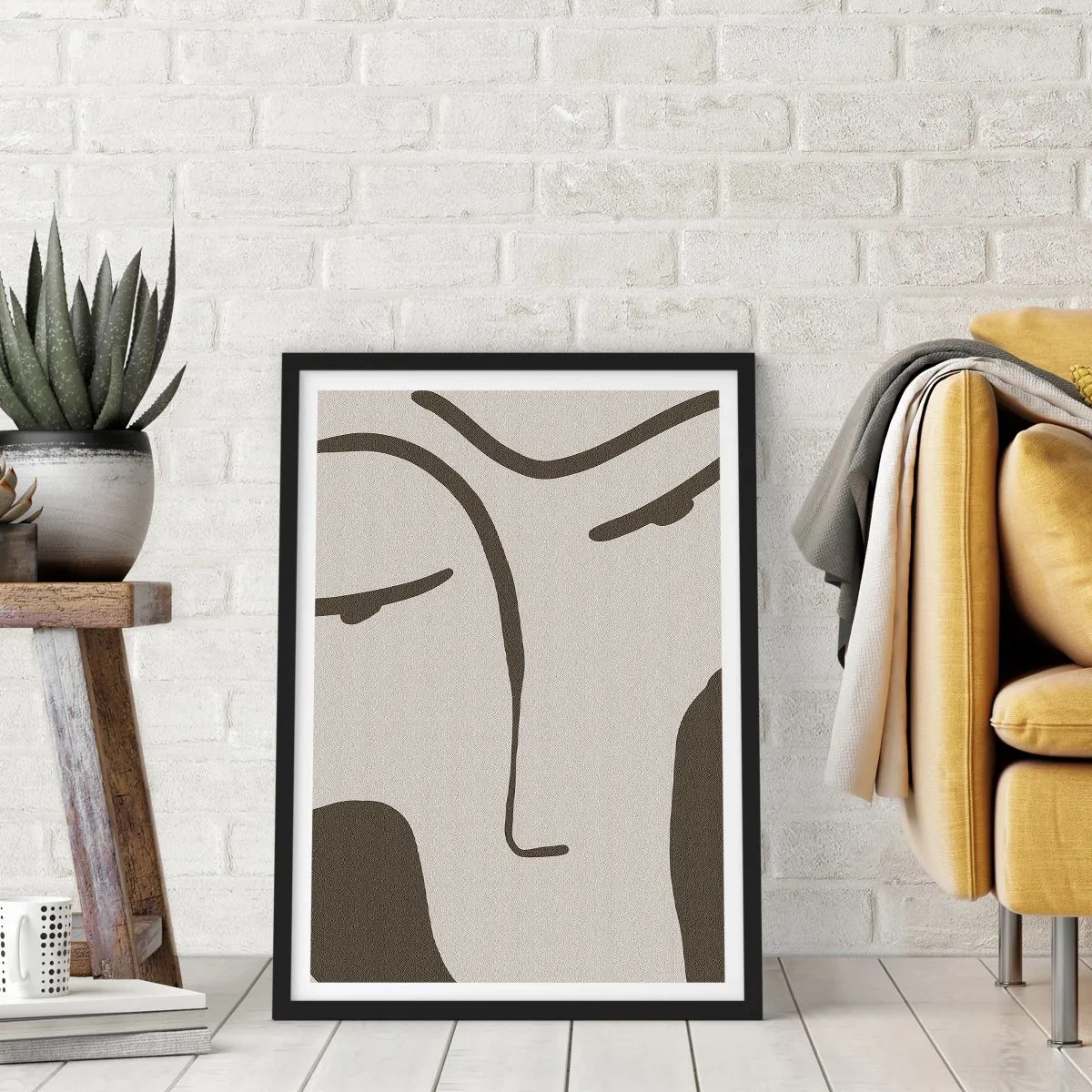 Poster in cornice nera - Come un quadro di Modigliani - 50x70 cm