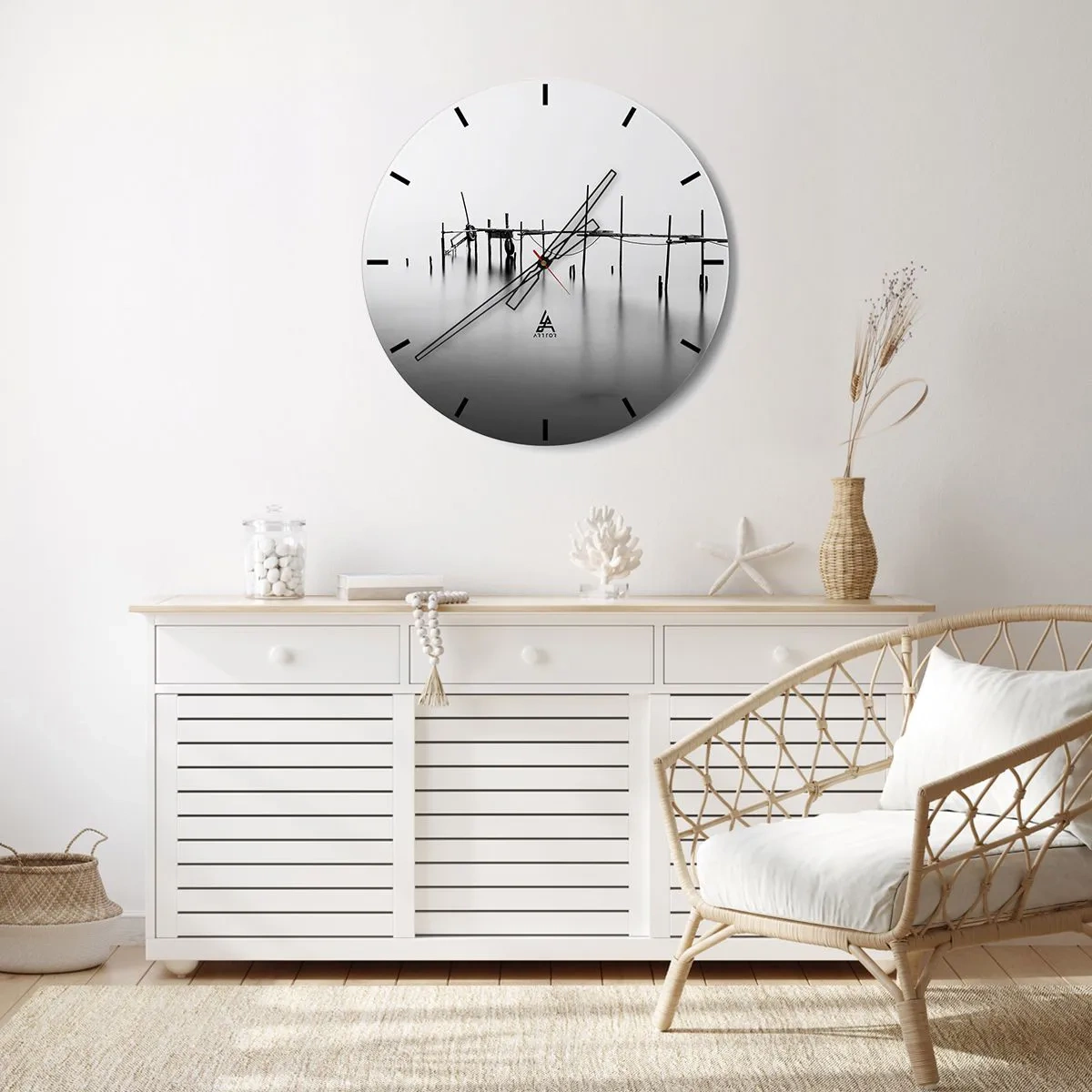 Orologio da parete - Orologio in Vetro - E se la luce non c'è? - 30x30 cm
