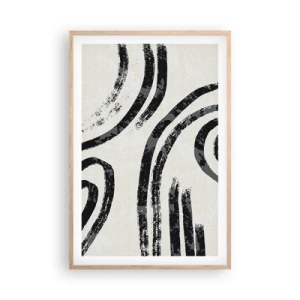 Poster in cornice rovere chiaro - Interrotto a metà - 61x91 cm