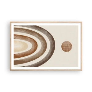 Poster in cornice rovere chiaro - In una galassia lontana - 91x61 cm