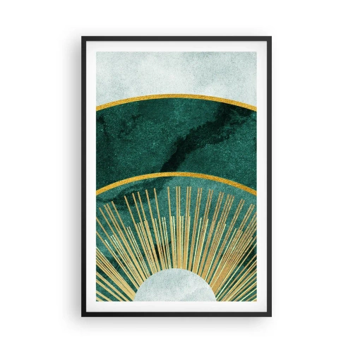 Poster in cornice nera - Un altro sistema solare - 61x91 cm