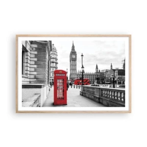 Poster in cornice rovere chiaro - Indubbiamente Londra - 91x61 cm