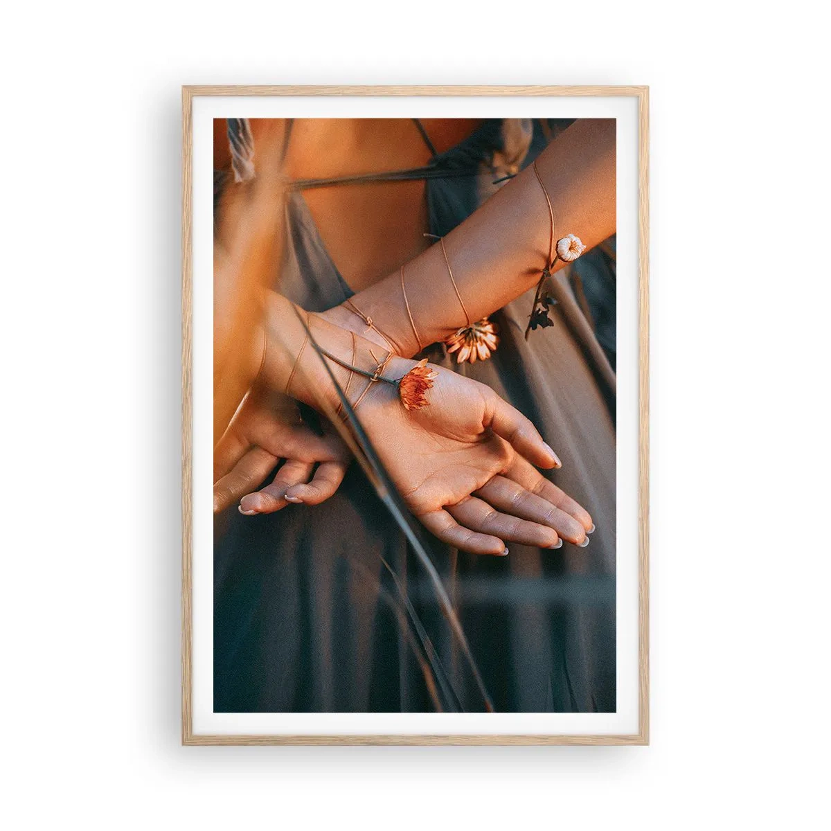 Poster in cornice rovere chiaro - Legata alla natura - 70x100 cm