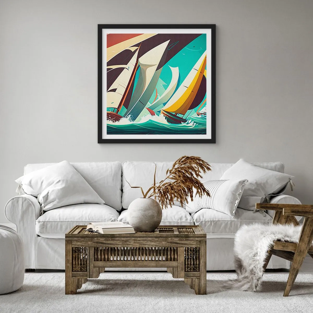 Poster in cornice nera - Compagne degli elementi - 40x40 cm