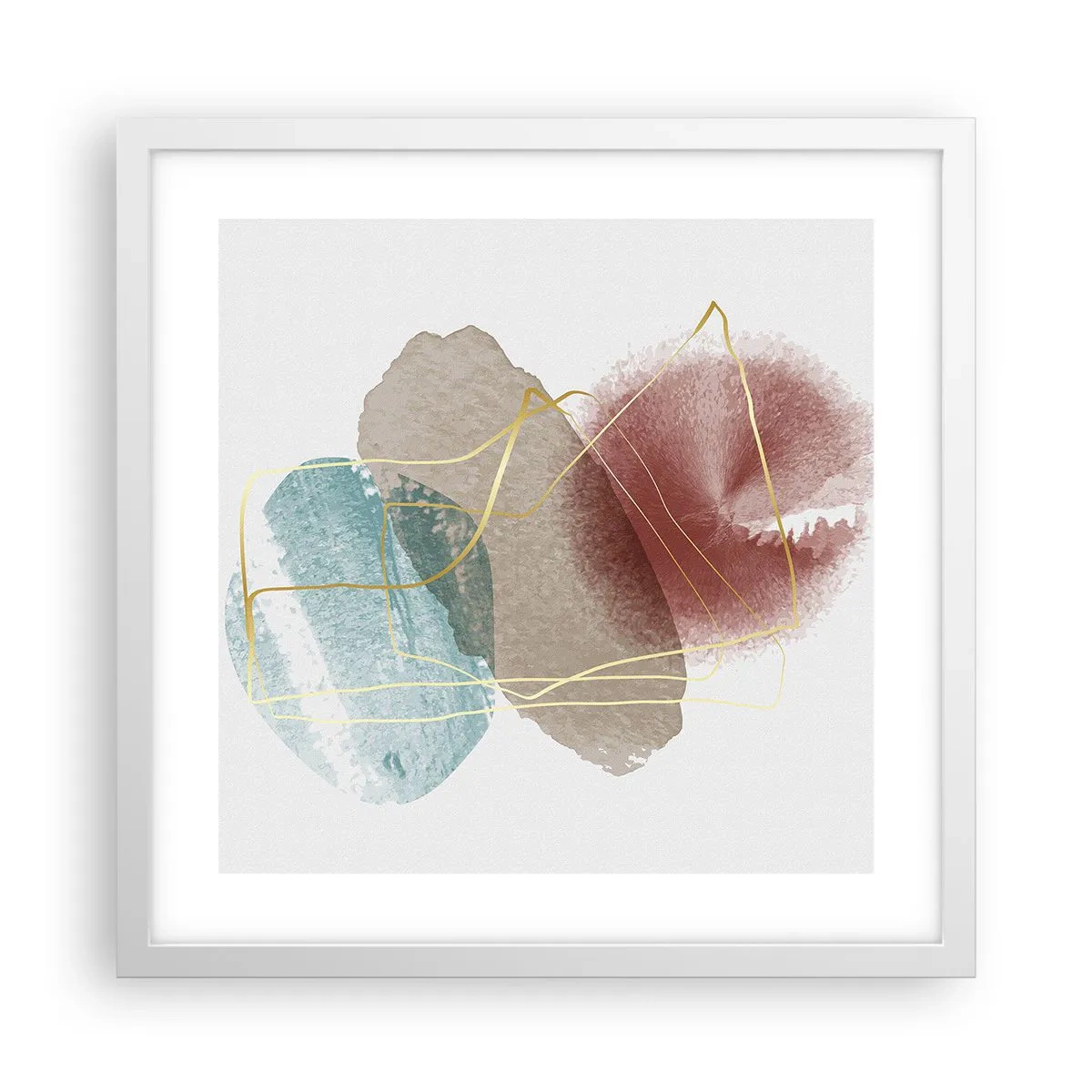 Poster in cornice bianca - Coralli dello spazio - 40x40 cm