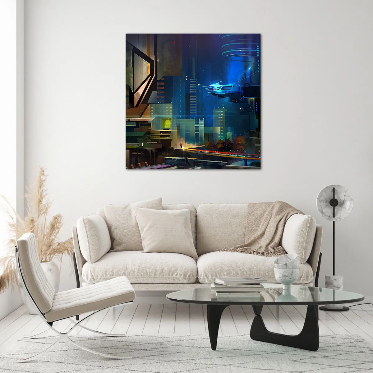 Quadro su vetro - In un futuro non lontano - 60x60 cm