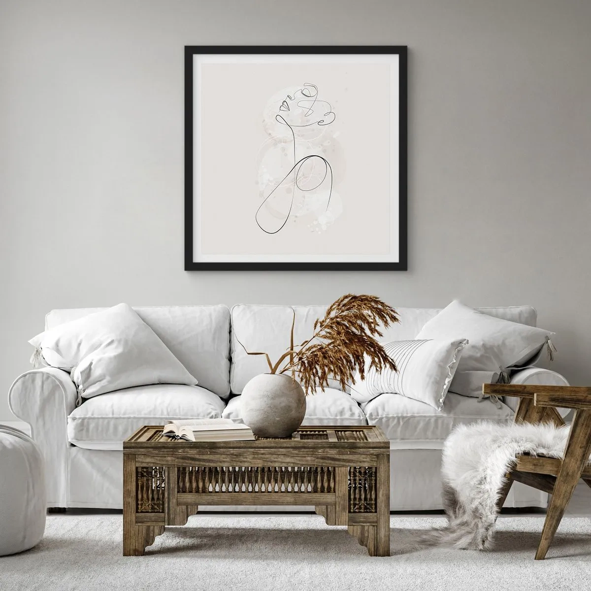 Poster in cornice nera - La spirale della bellezza - 30x30 cm