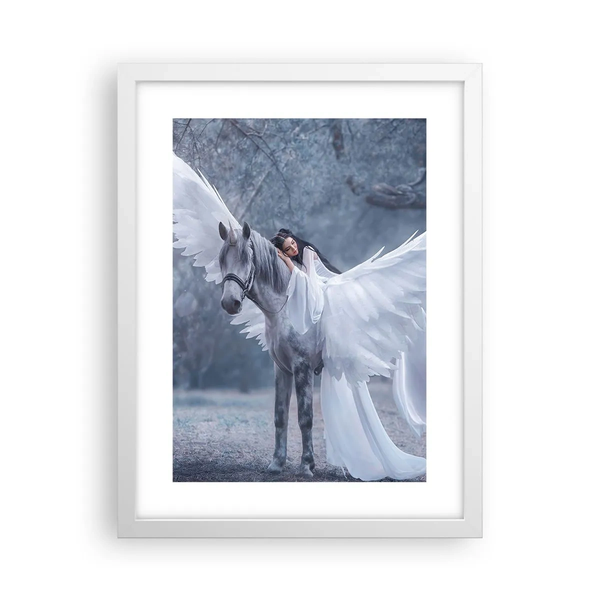 Poster in cornice bianca - Momento ispirato - 30x40 cm