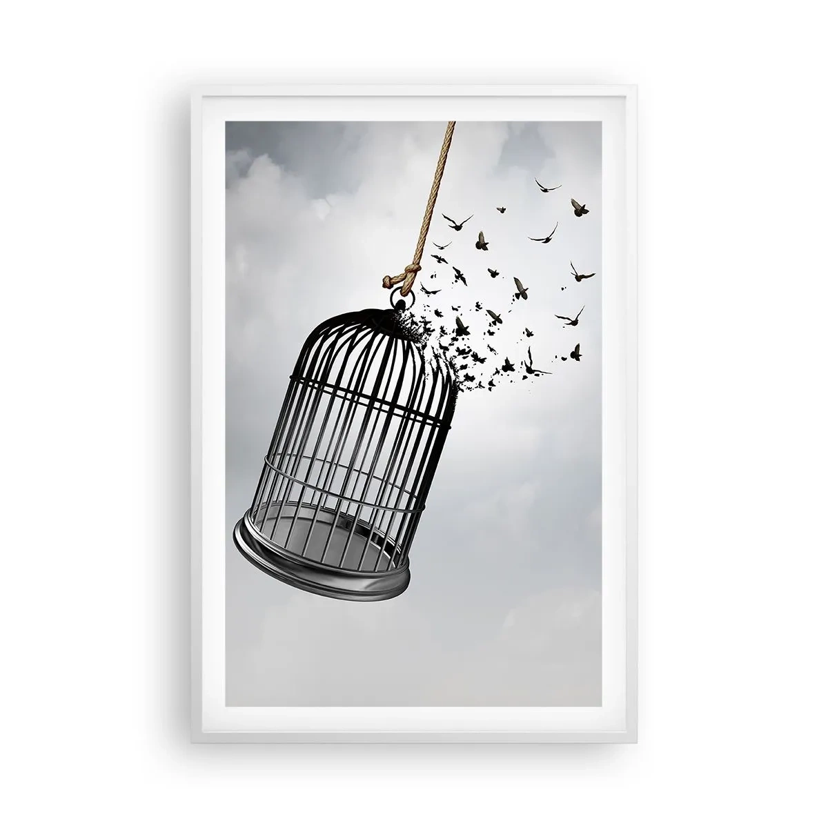 Poster in cornice bianca - Fede... Speranza... Libertà! - 61x91 cm