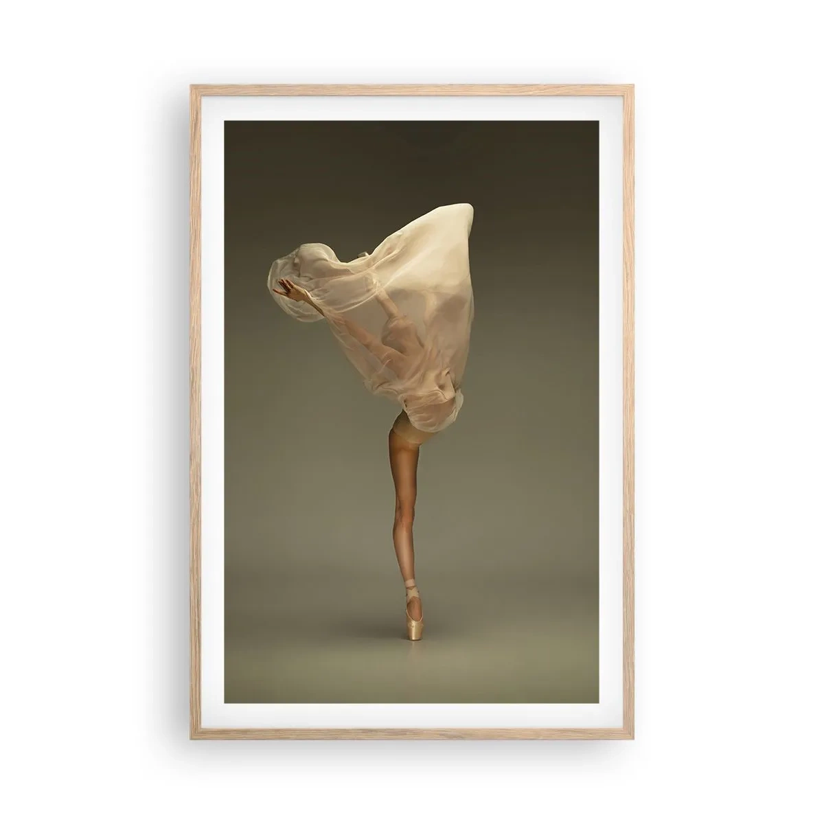 Poster in cornice rovere chiaro - Adesso vola via - 61x91 cm