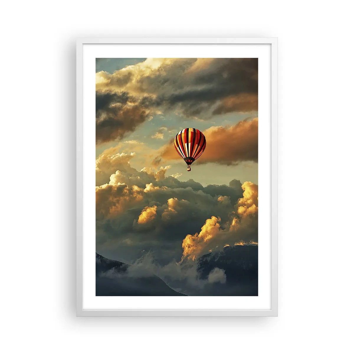 Poster in cornice bianca - Volo perché voglio - 50x70 cm
