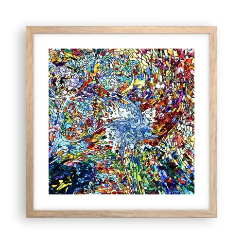 Poster in cornice rovere chiaro - Vetrate a gocce - 40x40 cm