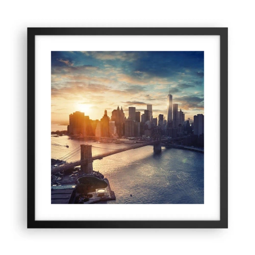 Poster in cornice nera - Il monumento alla cultura dell'occidente - 40x40 cm