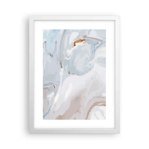 Poster in cornice bianca - Bianchi sovrapposti - 30x40 cm