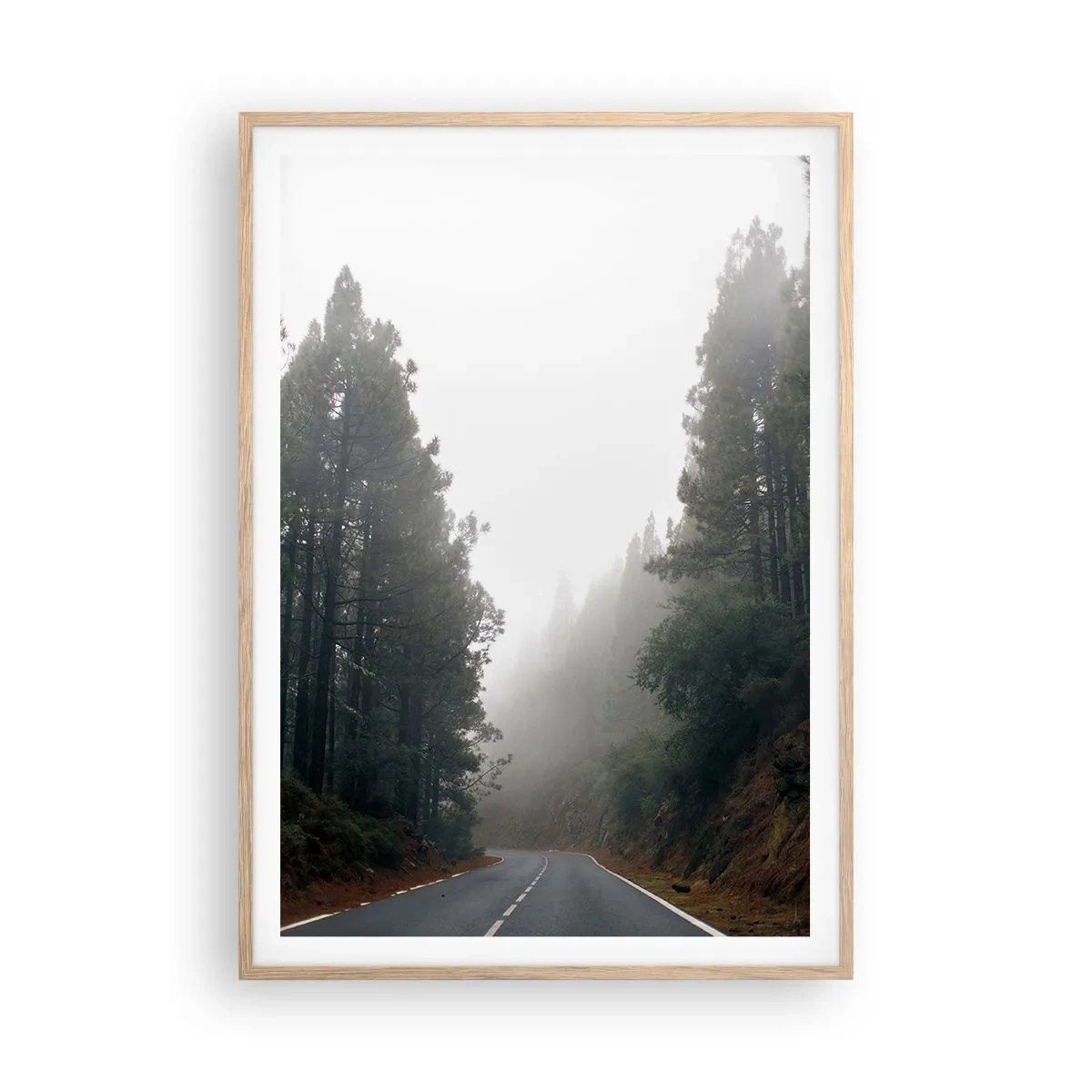 Poster in cornice rovere chiaro - Il racconto della foresta magica - 70x100 cm