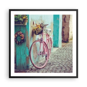 Poster in cornice nera - Torno subito - 60x60 cm