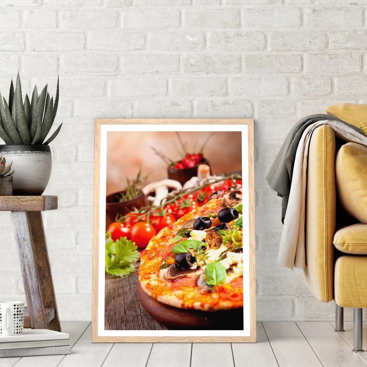 Poster in cornice rovere chiaro - Con ingredienti tellurici - 30x40 cm