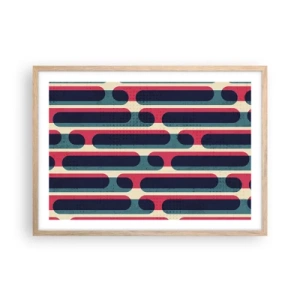 Poster in cornice rovere chiaro - Avanti fino in fondo - 70x50 cm