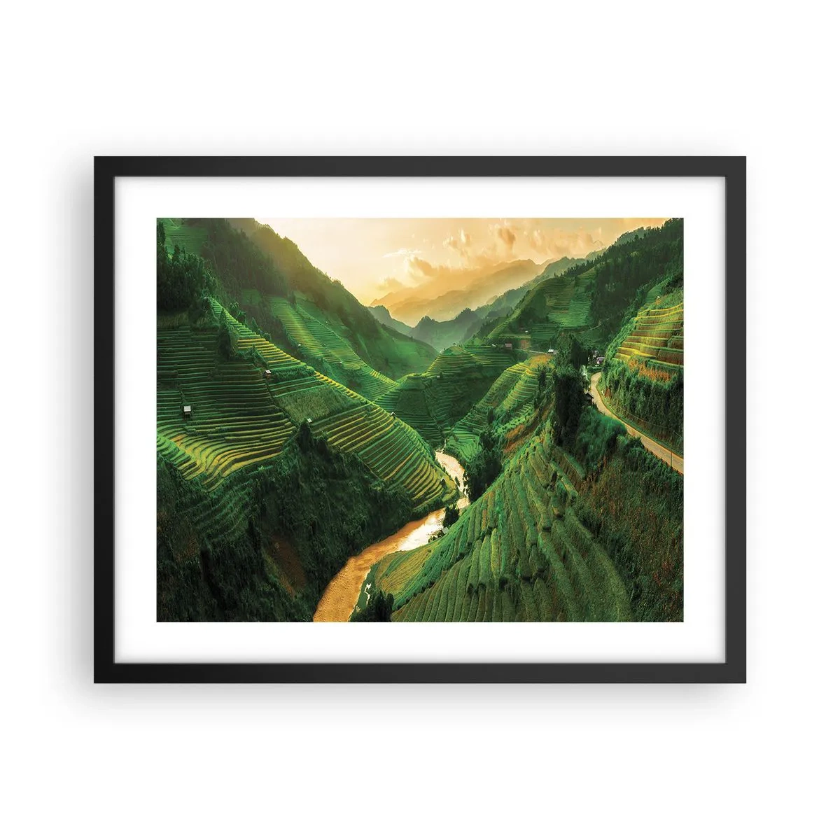 Poster in cornice nera - Valle del Vietnam - 50x40 cm