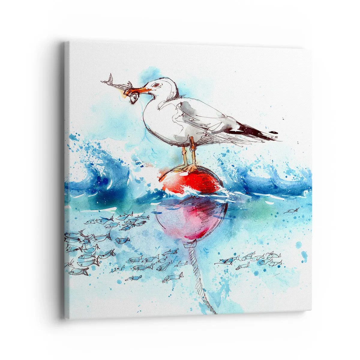 Quadro su tela - Stampe su Tela - Buona pesca - 40x40 cm