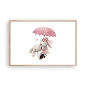 Poster in cornice rovere chiaro - Questo è proprio amore - 91x61 cm