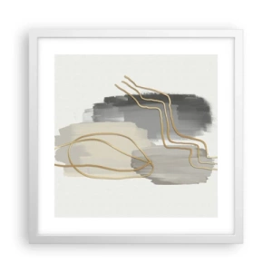 Poster in cornice bianca - Durata e movimento - 40x40 cm