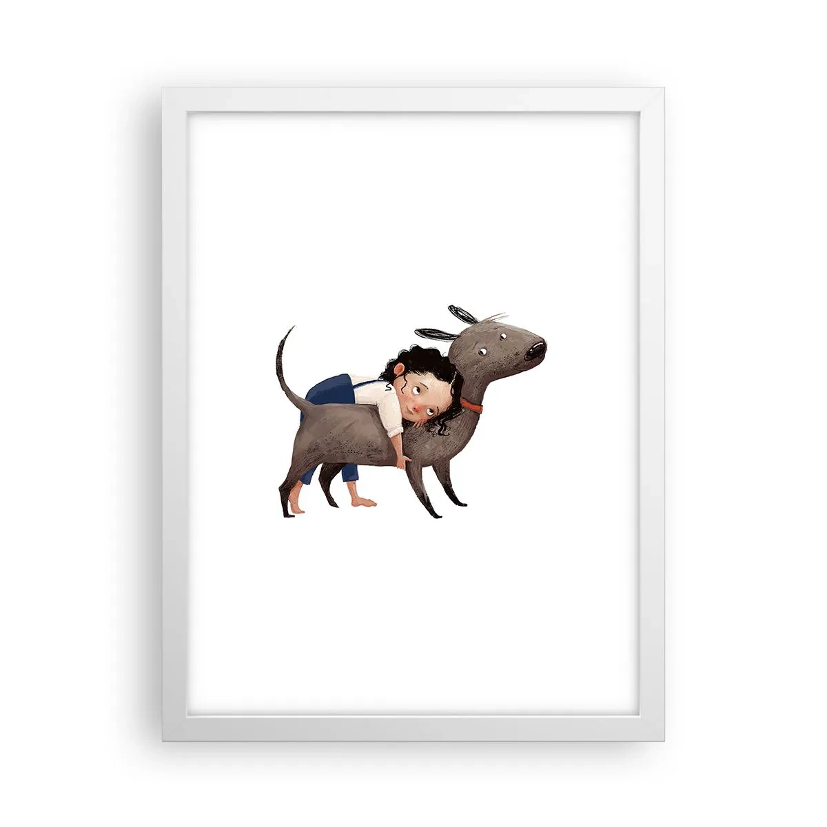Poster in cornice bianca - I migliori amici - 30x40 cm
