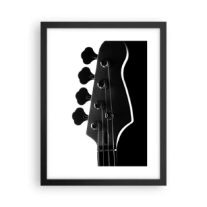 Poster in cornice nera - Silenzio rock - 30x40 cm