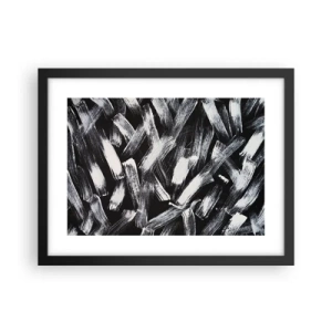 Poster in cornice nera - Astrazione in spirito industriale - 40x30 cm
