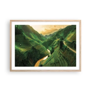 Poster in cornice rovere chiaro - Valle del Vietnam - 70x50 cm