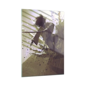 Quadro su vetro - Duello di samurai in una scena dinamica - 50x70cm - Anche tu puoi essere un samurai - Decorazione murale moderna per soggiorno e camera da letto ARTTOR