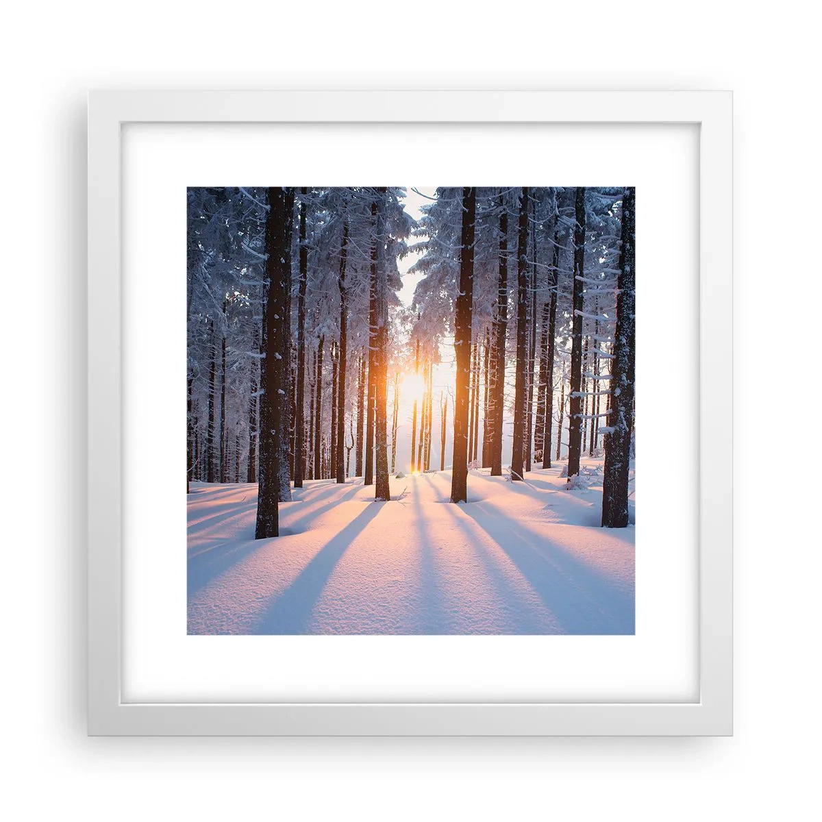 Poster in cornice bianca - Decisamente nero su bianco - 30x30 cm