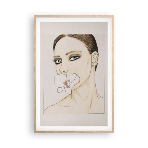 Poster in cornice rovere chiaro - Simbolo di eleganza e bellezza - 61x91 cm