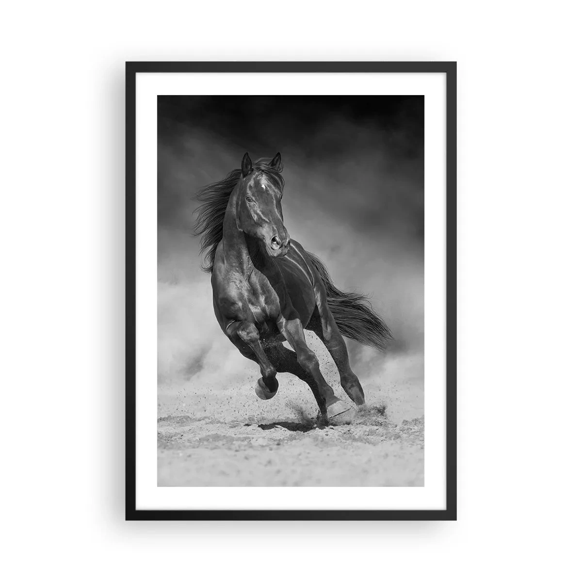 Poster in cornice nera - Un outsider in una corsa dinamica - 50x70cm - Degno dell'emiro - Decorazione murale moderna per soggiorno e camera da letto ARTTOR