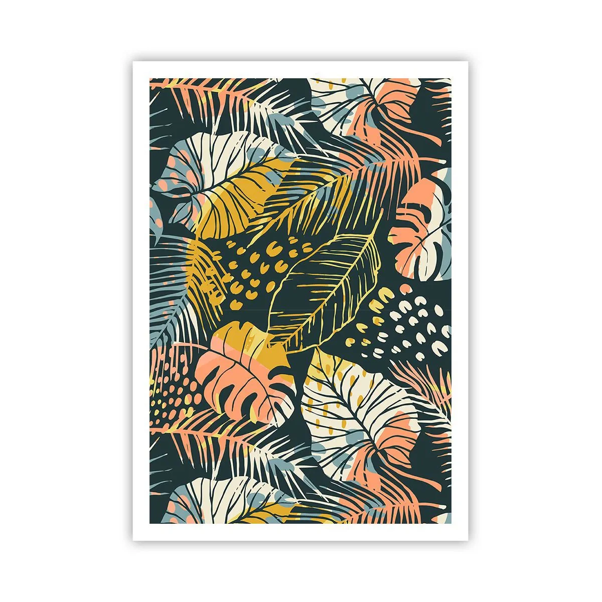 Poster - Fantasia di foglie - 70x100 cm