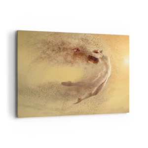 Quadro su tela - Stampe su Tela - Una figura in movimento dinamico con effetto di disintegrazione - 100x70cm - Nell'estasi della danza - Decorazione murale moderna per soggiorno e camera da letto ARTTOR